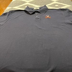 Mens VANTAGE Navy polo, UVA Branded XXL